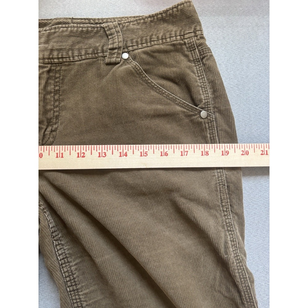 90s Vintage J. Crew Jeans Brown Corduroy Mid-Rise Boot Cut Sz 8 Indie Grunge - Picture 8 of 11